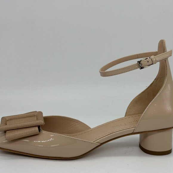 DIOR IDYLLE Patent Leather Ankle Strap Bow Buckle Ballet Pumps Shoes Heels - Picture 4 of 15